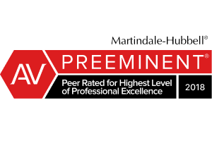 Martindale-Hubbell Peer rated for highest level of professional excellence